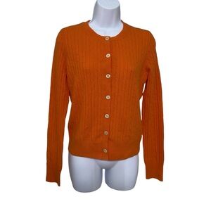 J.Crew Women Wool, Nylon, Cashmere Blend Cable Knit  Cardigan Sweater Size M
